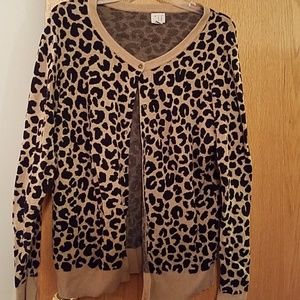 XL leopard print cardigan.